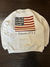 Vintage 1996 Hanes Heavyweight U.S. Olympic Summer Team Sweatshirt Adult M White