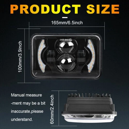 Faros proyectores LED más nuevos 4 piezas 180W 4x6" pulgadas para chevy k5 blazer 1981-1986 Foto 4 de 4