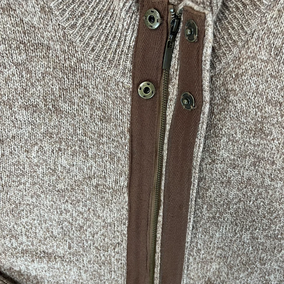 Свитер мужской Tasso Elba XL на молнии шерсть ягненка вязаный высокий воротник карманы теплый - Изображение 4 из 4