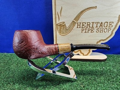 MBSD Briars by Piero Vitale Curved Apple Italian Briar Pipe, Unsmoked, Bag