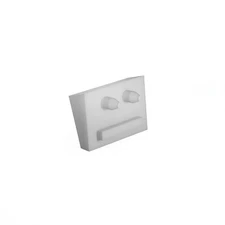 Brixwell Sliding Window Guide,White Finish,Plastic,1" Width and 1/2" Height