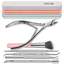 Nail File and Buffer, TsMADDTs Manicure Pedicure Tool Kit with Orange 