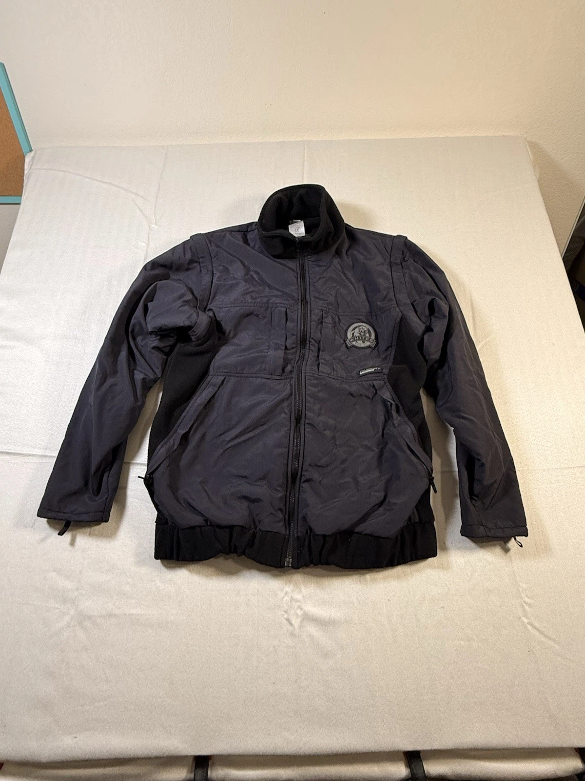 Whites Divedry Thermal Jacket Men's Size L Black and Gray Full Zip Fleece Lined