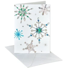 Holiday Cards Boxed with Envelopes Warmest Wishes Snowflakes 14 Count