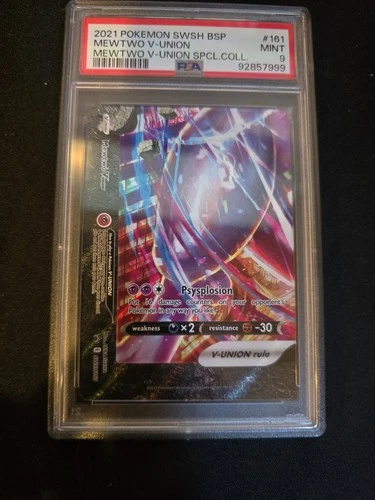 Pokémon Mewtwo V-Union SWSH161 Promo Holo SWSH PSA 9 Card 2021