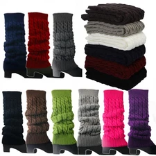 Women Winter Warm Knit Leg Warmers Leg Cover Crochet Long Socks Christmas Gifts