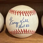 GEORGE KELL SIGNED OFFICIAL MAJOR LEAGUE BASEBALL INSCRIBED WITH "HOF 83"