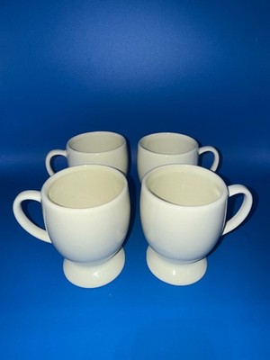 Gail Pittman Hospitality Collection Ceramic Mugs Set of 4, Classic C Handle, EUC