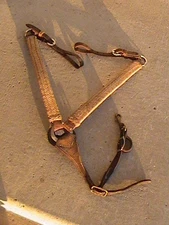 VINTAGE COWBOY TACK DENNIS MORELAND BREAST COLLAR STRAP SADDLE RAWHIDE WOW