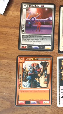 SUPER NOVA PROMO MERC AND SHIP/BUILD CARD 1995 FIGHTER AND TAN HADRON