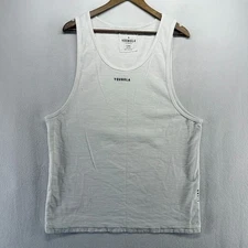 Youngla Tank Top Shirt men's XL White Marine Slub Cotton Stringer Lifting Gym