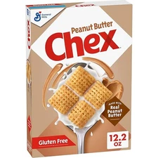 Peanut Butter Chex Cereal, Gluten Free Breakfast Cereal, w/ Whole Grain, 12.2 OZ