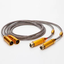 Pair Hi-end OCC Silver Plated Audio Balanced XLR Cable Interconnect Signal Wires