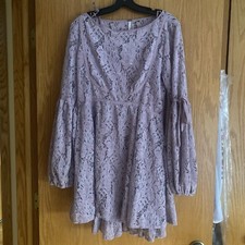 Free People Size Medium 100% Polyester Peach Dress