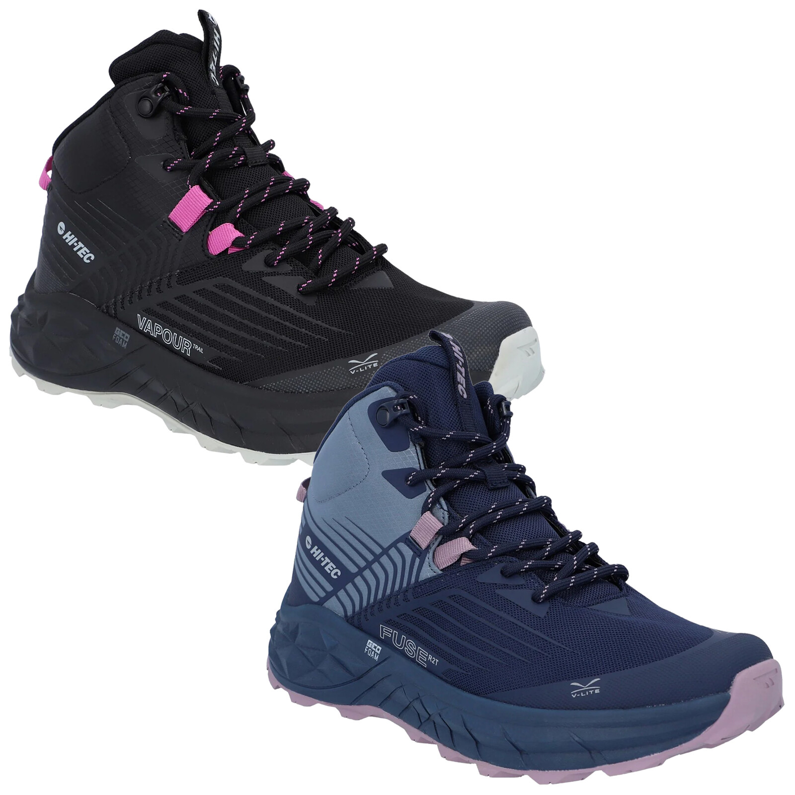 Hi-Tec Women's Lightweight Waterproof Hiking Boots - Breathable Fuse Trail Walkers