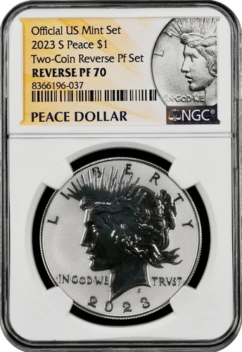 2023-S  PEACE  US Mint Silver Dollar,  PF70 by NGC,   REVERSE PF,   EXCEPTIONAL!