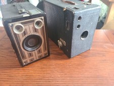 Kodak Brownie Junior Target Lot of 2 vintage Box cameras Six 16 USA