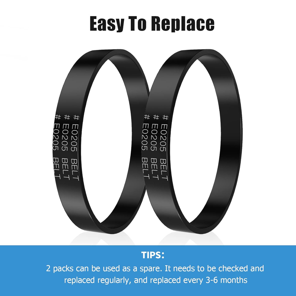 Replacement E0205 Vacuum Belt for Eureka PowerSpeed Lightweight Vacuum