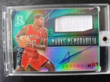 Amir Johnson 2014 Spectra Replay Marks Memorabilia Auto Jersey #  /59 Raptors