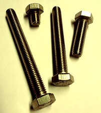 M8 (8mm) Hexagon (Hex) Setscrews Sets (Fully Threaded Bolt) - Stainless Steel SS