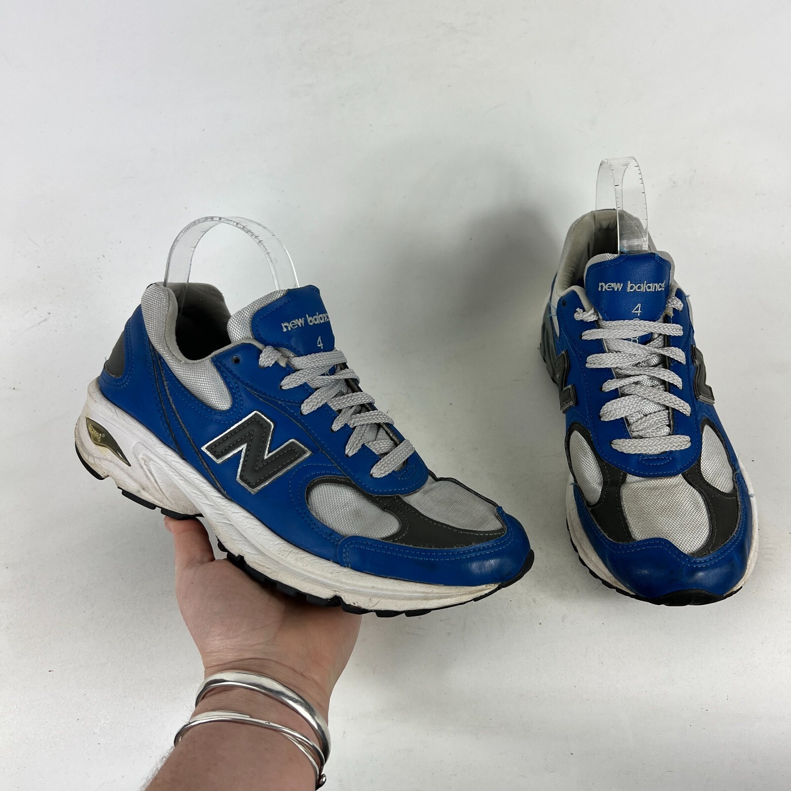 SAOLA New Balance 498 Sneaker Uomo 7 Blu Bianco Maglia Stringate Scarpe da Corsa M498RS