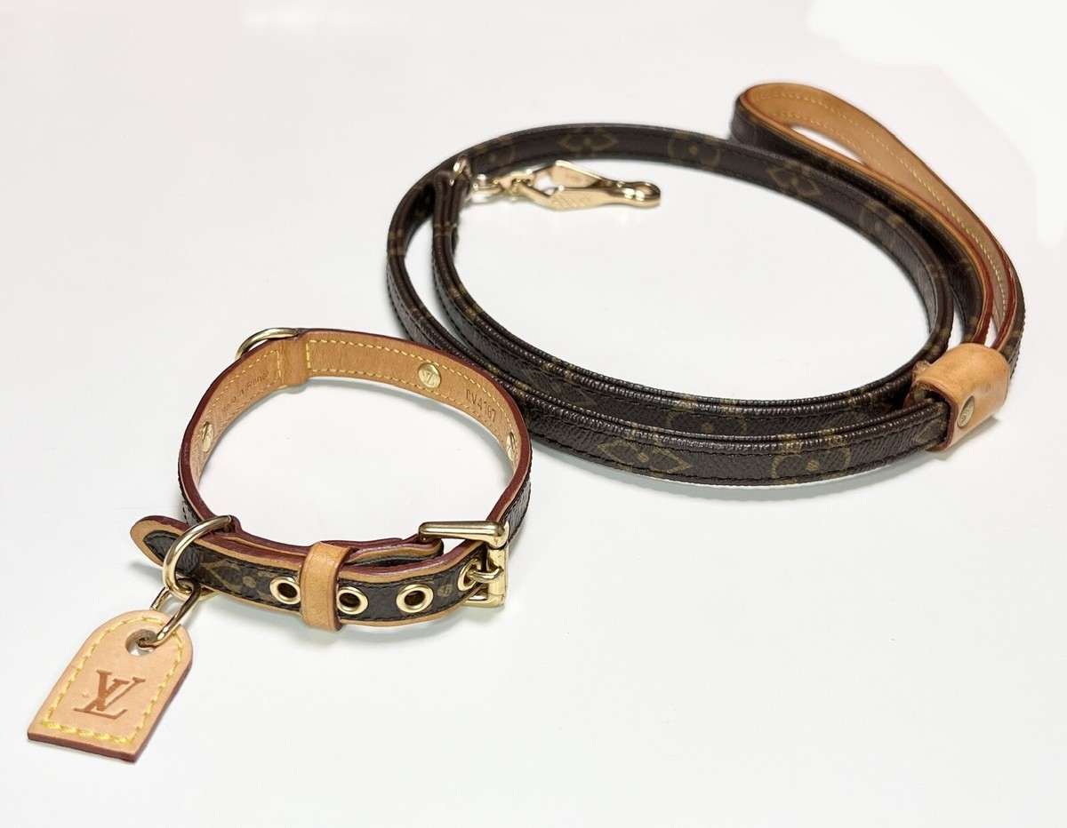 Louis Vuitton Baxter PM Dog Collar Gold Ring & Baxter MM Dog