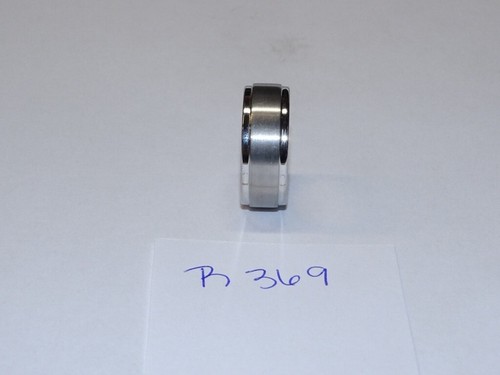 Triton Tungsten Carbide Wedding Ring 9mm Size 12 Silver w/ Thick Ctr. #R369
