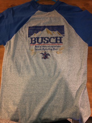 Vintage Busch Beer Graphic T Shirt 