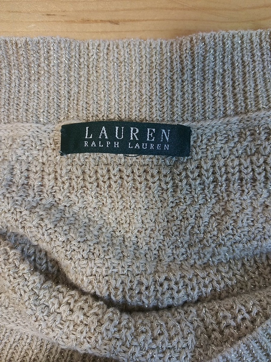 Lauren Ralph Lauren Gold Sweater Quarter Length Sleeve No Size View 5