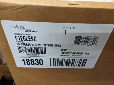 nVent HOFFMAN F126LE9C Lay-In Nema Type 12 Wireway 90-Degree Elbow