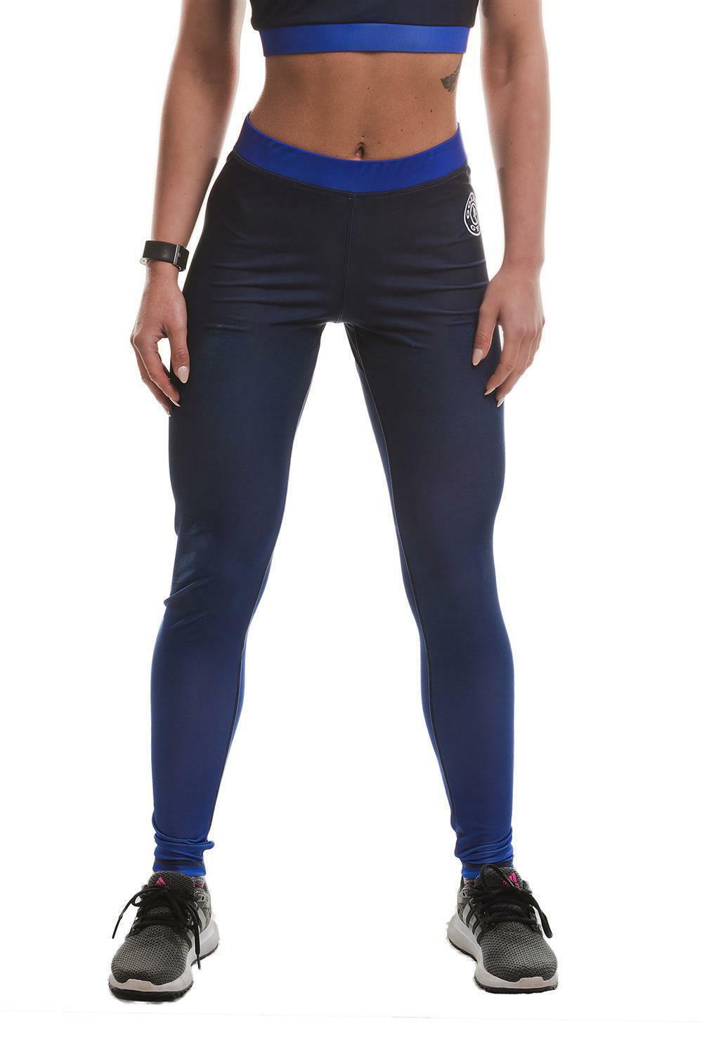 Обтягивающие брюки Golds Gym сублимированные для фитнеса Спортивные леггинсы Damen Темно-синего цвета Größe XS-L