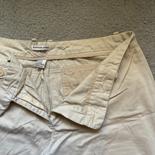 Hannah Jones New York Pants Ivory Women's Size 12 Womens Button Zipper Khakis - Picture 4 of 9