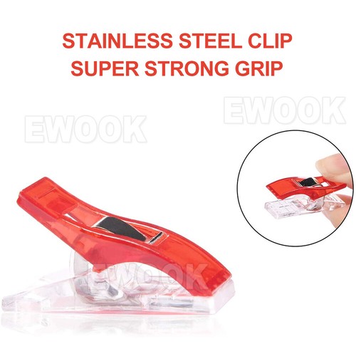 50-200PCS Wonder Clips Crafts Fabric Quilting Crochet Plastic Sewing Tools DIY - Picture 7 of 11