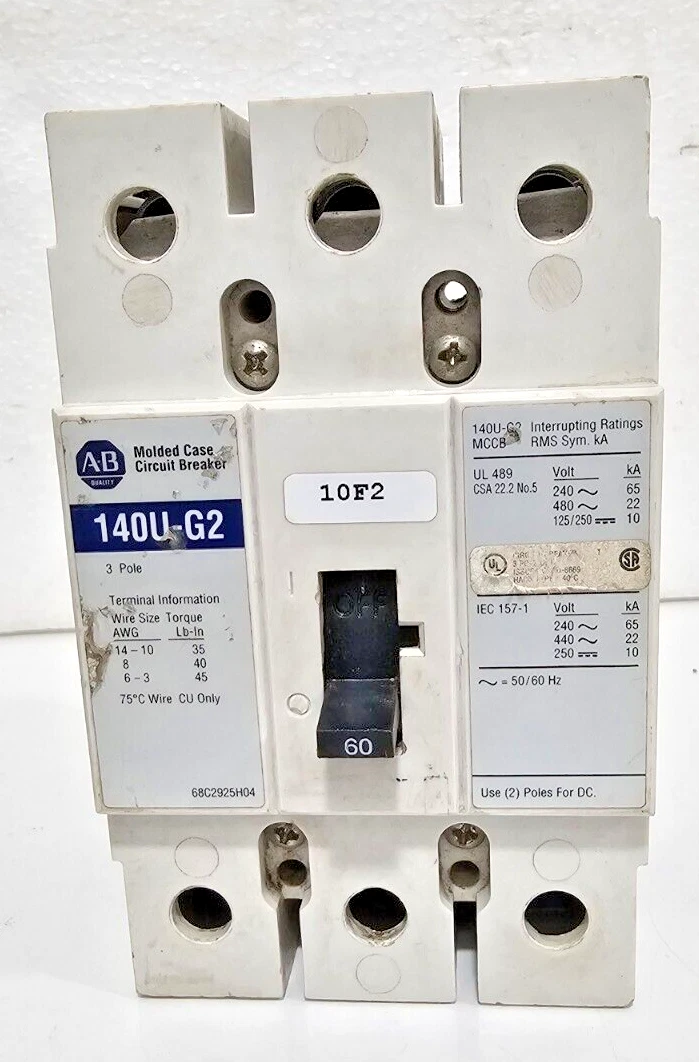 ALLEN BRADLEY 140U-G2 Used Working Power Distribution Circuit Breaker
