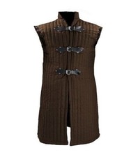 Medieval Gambeson Vest Jacket padded armor Arming Coat Sleeve less knee length