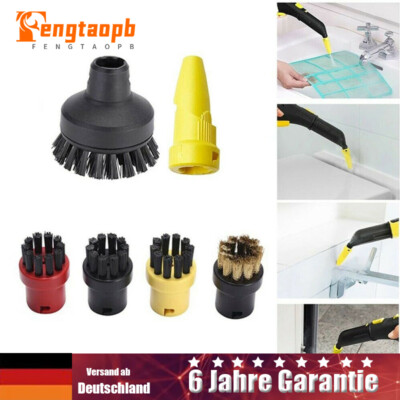 6 Stück Rundbürstenset für Kärcher Dampfreiniger Zubehör SC1 SC2 SC3 SC4 SC5 DHL