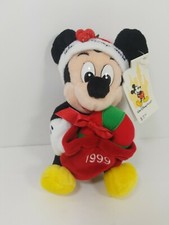 Mickey Mouse Bean Bag Plush Limited Edition Holiday Vintage 1999 8" Tall