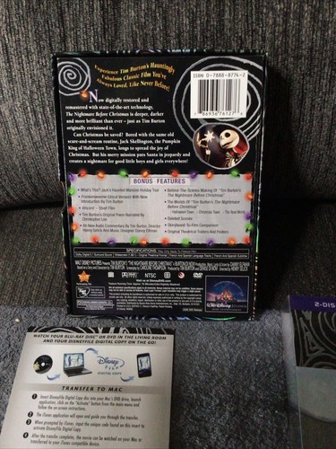 THE NIGHTMARE BEFORE CHRISTMAS 2 Disc Collector Slipcover DVD Plus Digital Copy - Picture 5 of 6