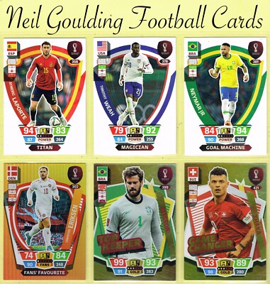 Panini FIFA WM Katar 2022   ADRENALYN XL   Fußballkarten #289 bis #423