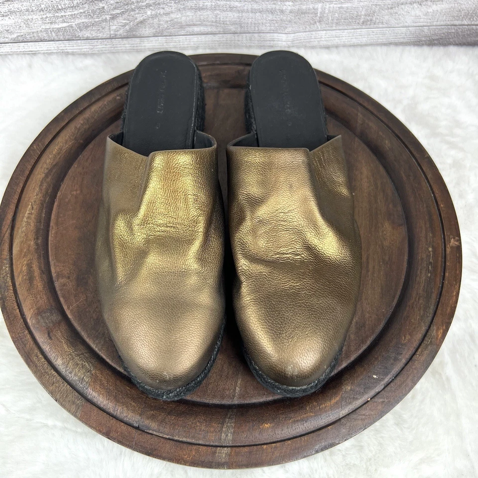 Zapatos planos Rachel Comey de cuero dorado para mujer talla 6 Foto 3 de 4