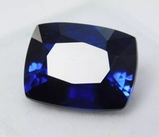 Natural Flawless Ceylon Sapphire Blue Cushion CERTIFIED 9.75 Ct Loose Gemstone
