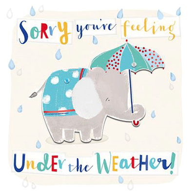 Get Well Soon - Sorry you're feeling under the weather Card by Talking ...