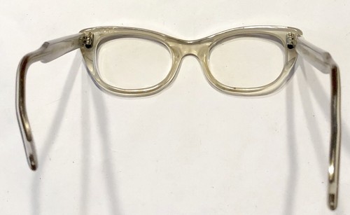 Vtg Victory 1960’s Child’s Girl’s Bakelite Plastic Silver Plaid Cat Eyeglasses - Picture 3 of 8