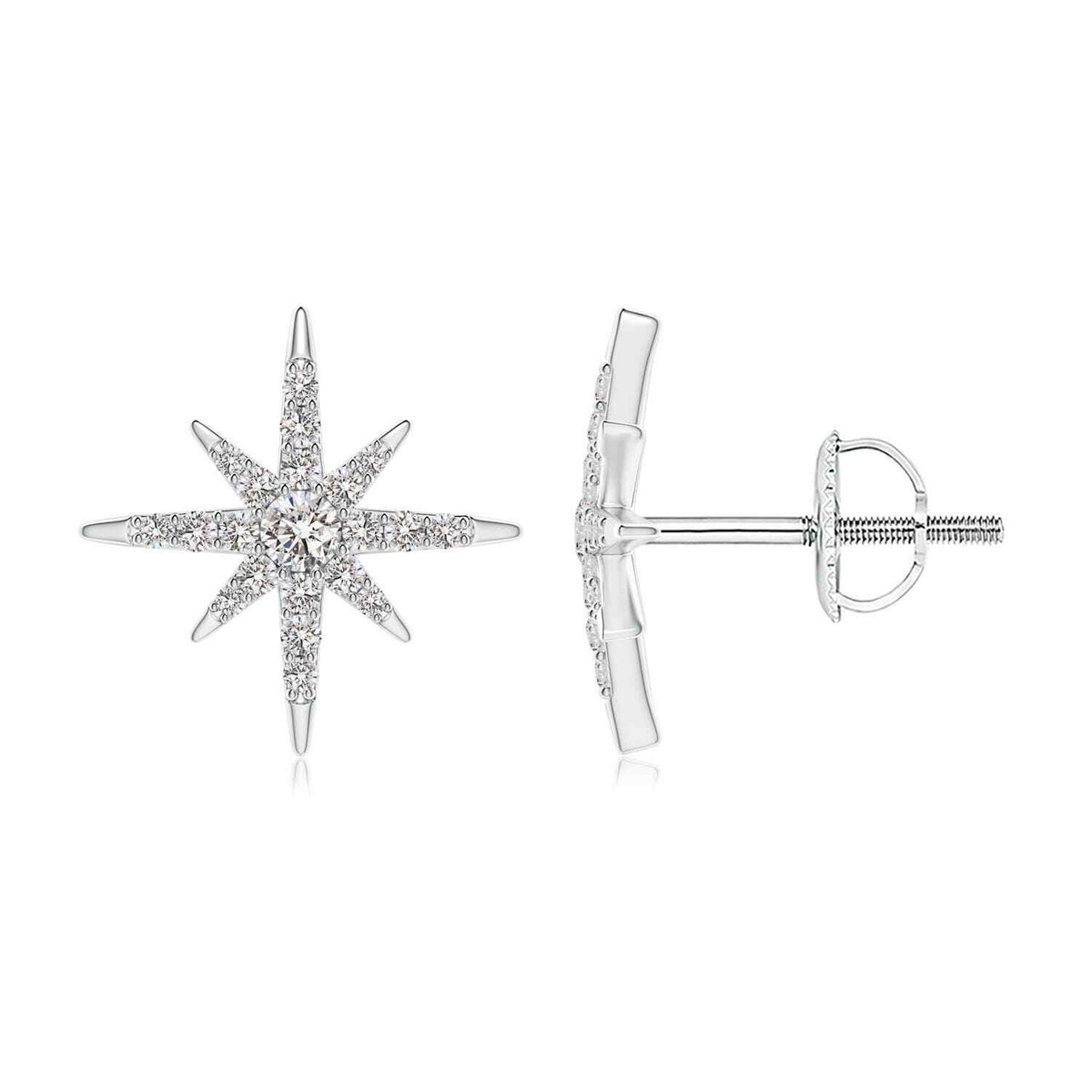 アインシュタイン Diamond 0.98ct tw Fancy Pear Shape Center Stud Earrings with