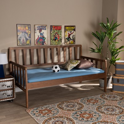 Baxton Studio Midori Modern and Contemporary Transitional Walnut Brown Finished 