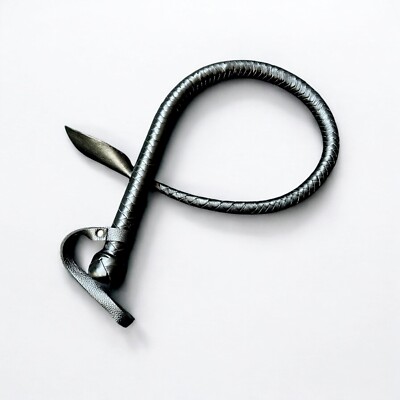 Leder Schlangenpeitsche / Special Premium Qualität BDSM 12 Zopfpeitsche / Stachelpeitsche