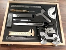 11pcs engineering measuring & marking tool set & screw pitch gages #IN-GMK-7227