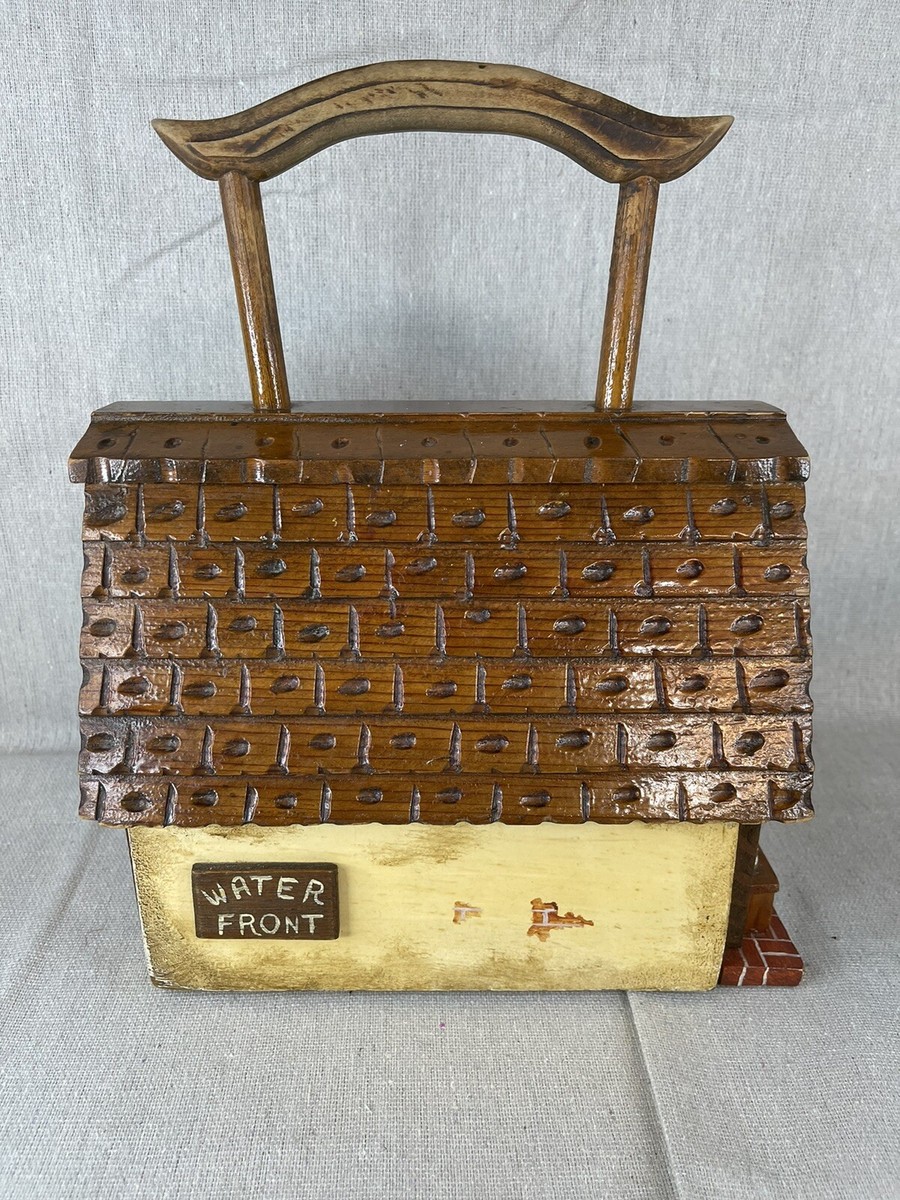 VTG Maurice Batson Wooden Box Purse Real Estate Open House Water