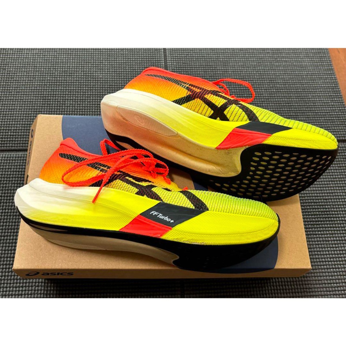 ASICS メタスピードLDLE 25.0 ASICS METASPEED EDGE PARIS Safety Yellow Black JP25.0 US6.5