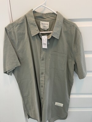 Pac-Sun On The Bays Button Up Shirt Green Mens XL